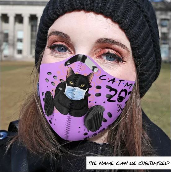 Cat mom 2020 the one with the pandemic activated carbon Pm 2.5 Fm face mask