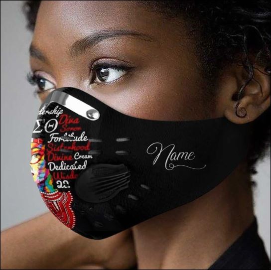 Delta Sigma Theta girl naming filter activated carbon Pm 2.5 Fm face mask