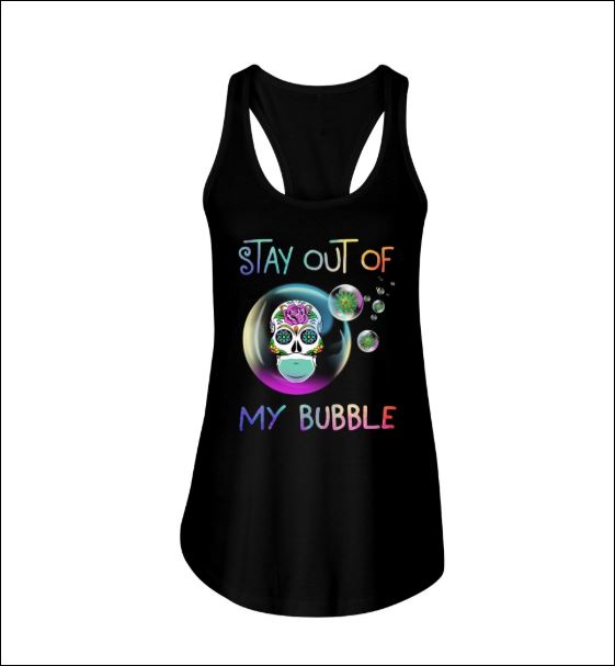 Floral skull stay out of my bubble tank top