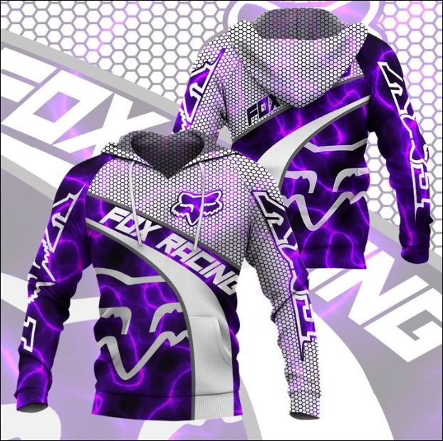 Fox racing violet 3D hoodie, shirt