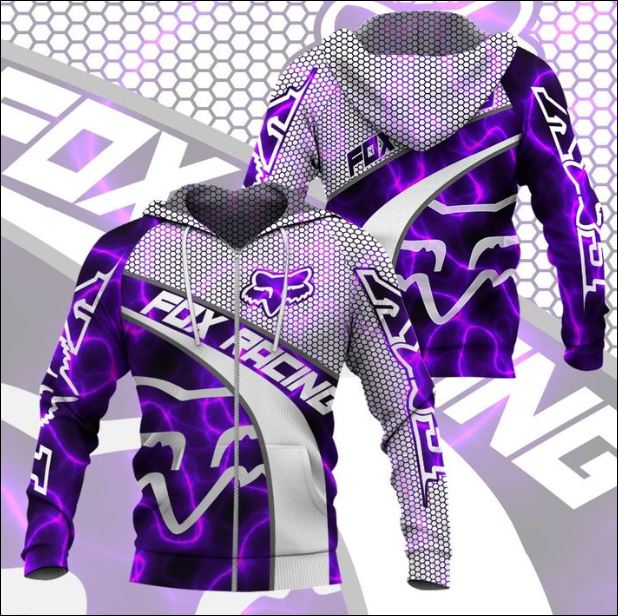 Fox racing violet 3D hoodie, shirt