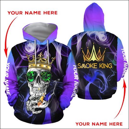 Smoke King skull 3D hoodie