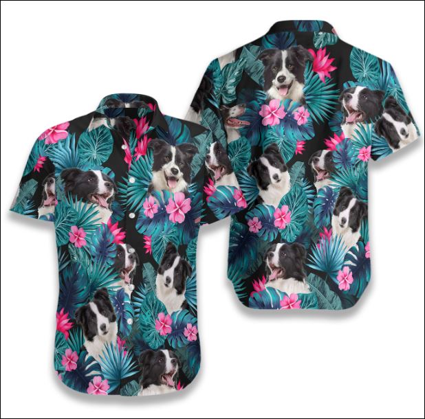 Border Collie Tropical hawaiian shirt