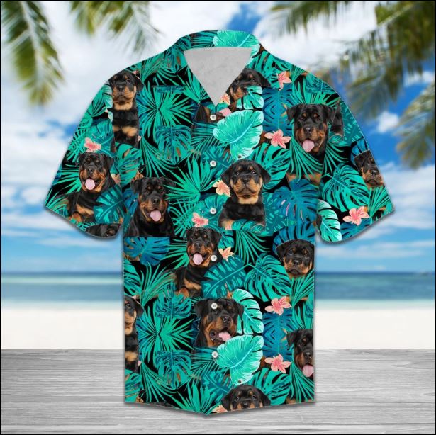 Rottweiler Tropical hawaiian shirt