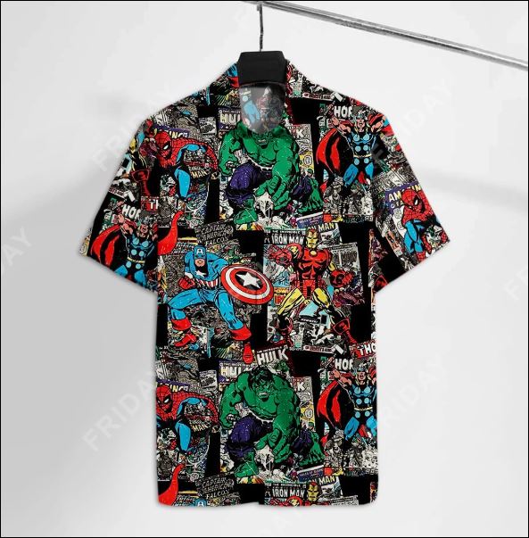 Super heros Marvel hawaiian shirt