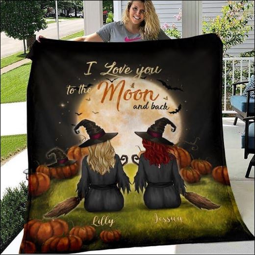 Personalized dog i love you to the moon and back quilt