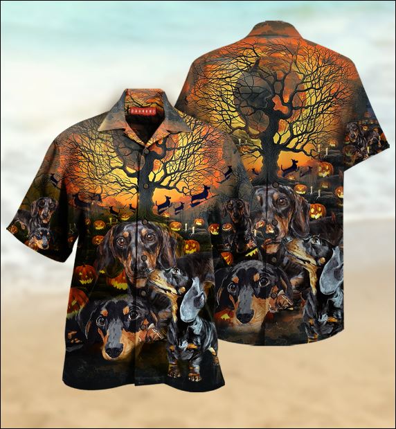 Halloween Dachshund unisex hawaiian shirt