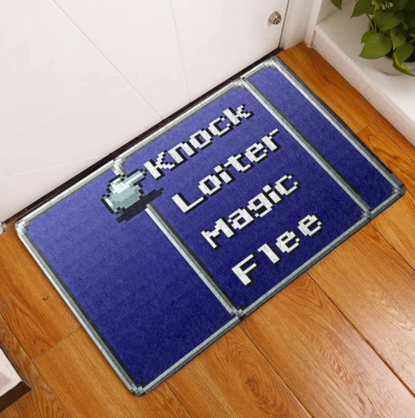 It’s dangerous to go alone take these key wallet phone doormat