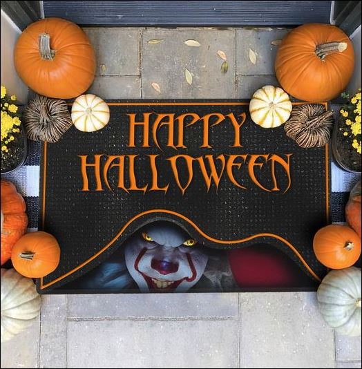 Pennywise happy Halloween doormat