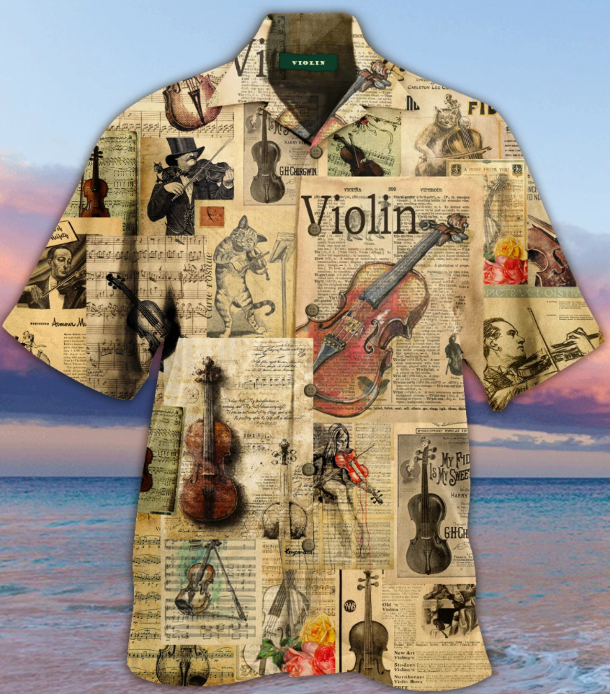 Violin hawaiian shirt