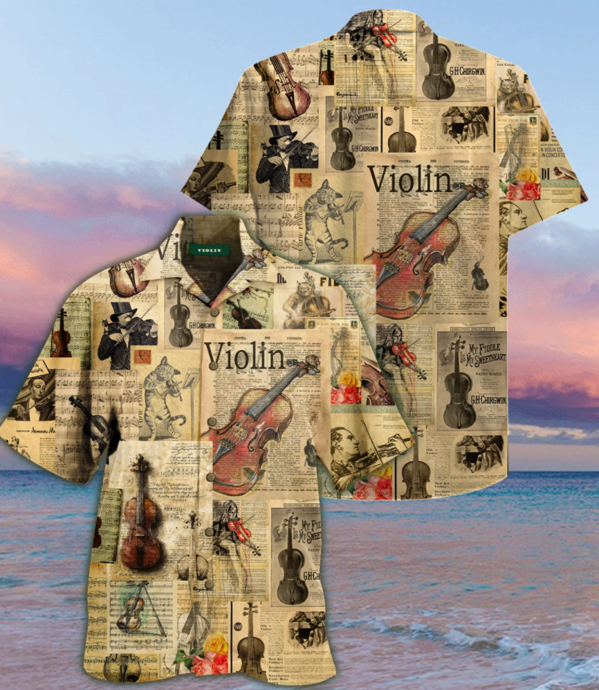 Violin hawaiian shirt