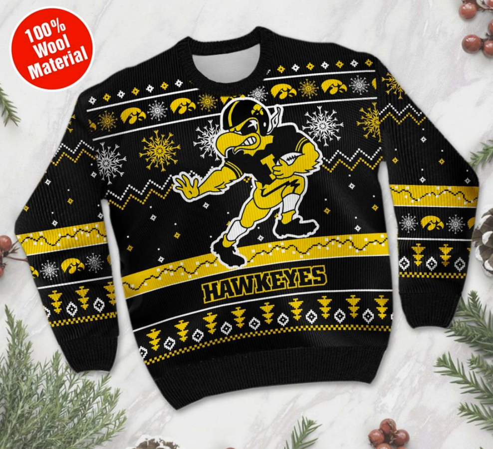 Iowa Hawkeyes football ugly sweater