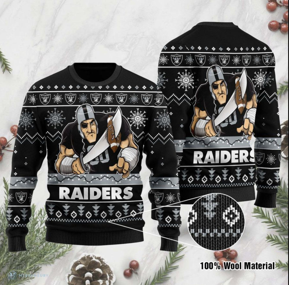 Oakland Raiders ugly sweater