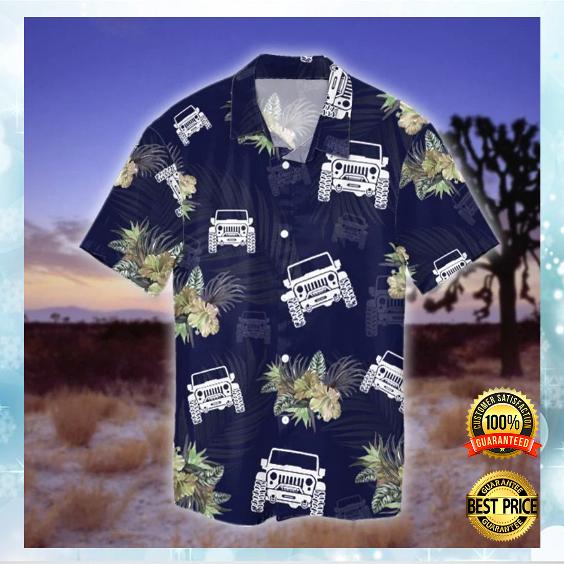 Jeep tropical hawaiian shirt