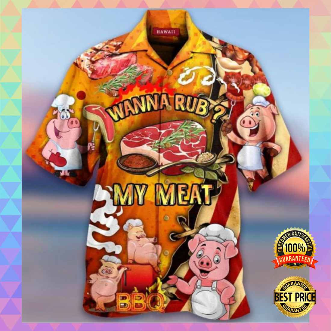 Wanna rub my meat hawaiian shirt