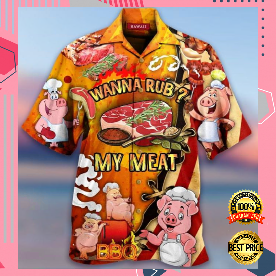 Wanna rub my meat hawaiian shirt