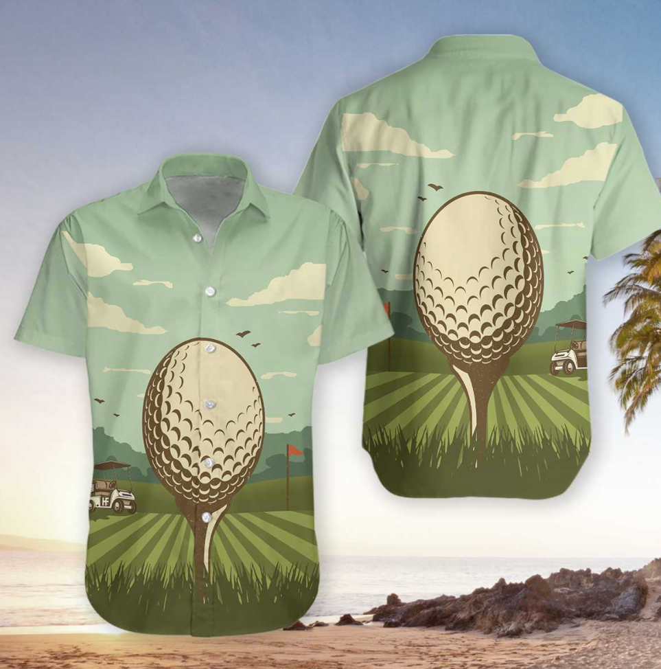 Golf in a beautiful day hawaiian shirt