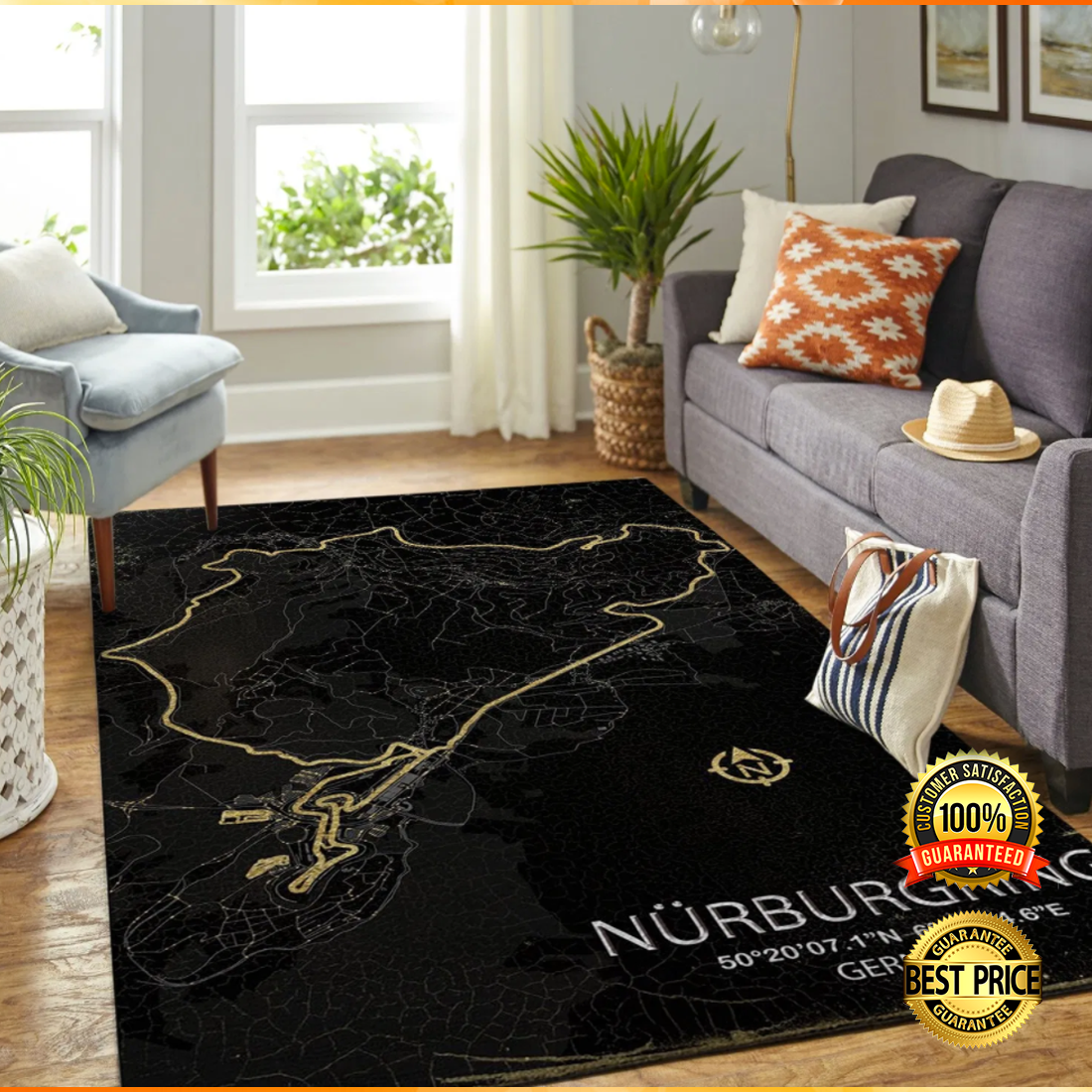 Monaca race track rug