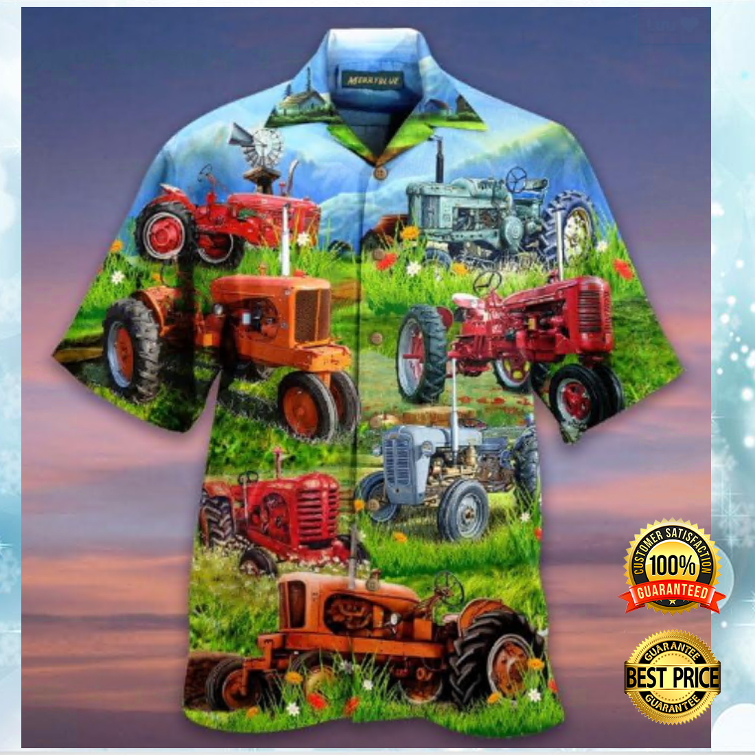 Real men drive tractors hawaiian shirt