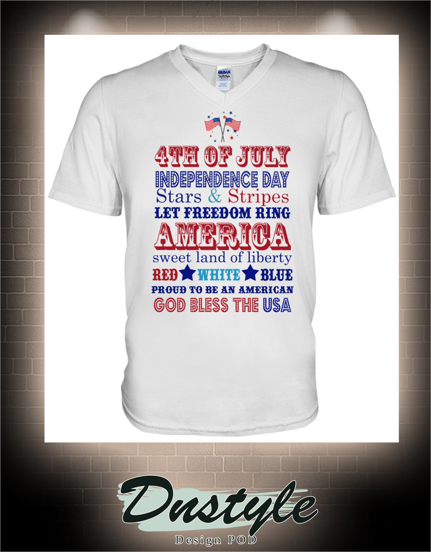 4th of july independence day stars and stripes let freedom ring america t-shirt
