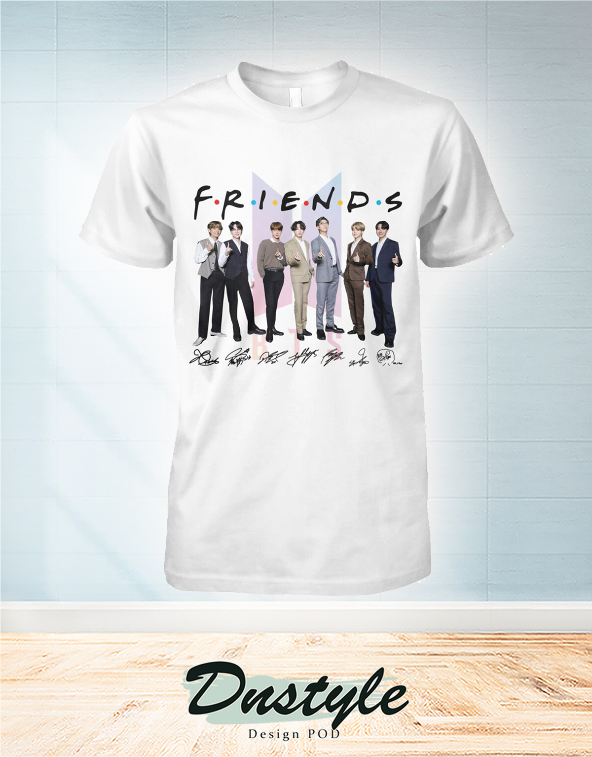BTS friends signarure t-shirt