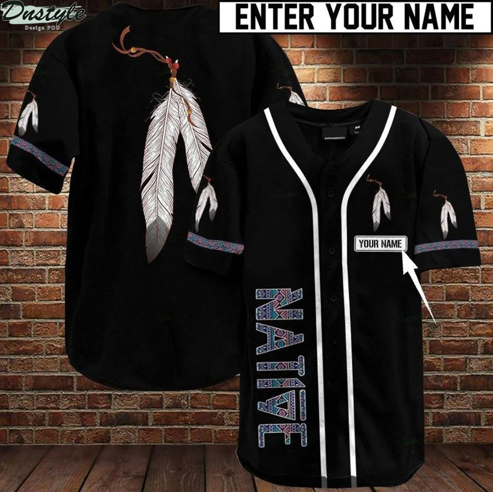 Native american personalized name baseball jersey