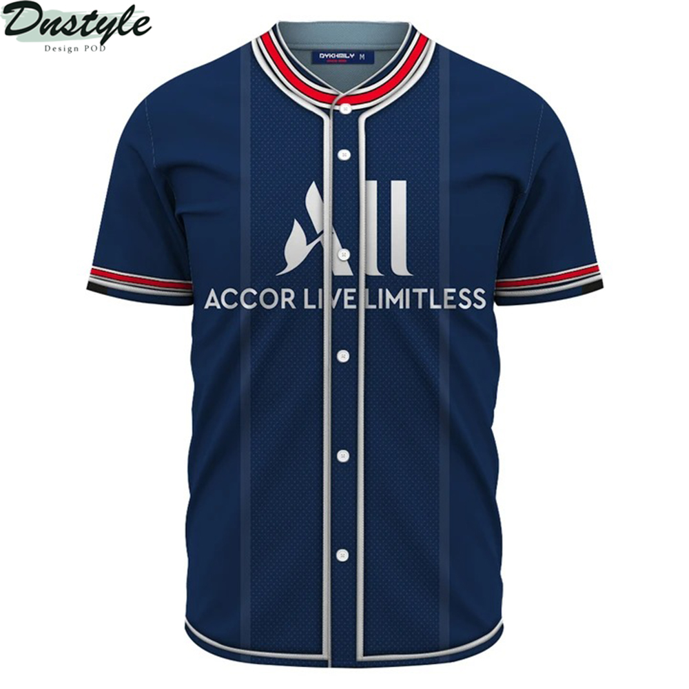 PSG home kit 3d Custom Name baseball Jersey Shirt