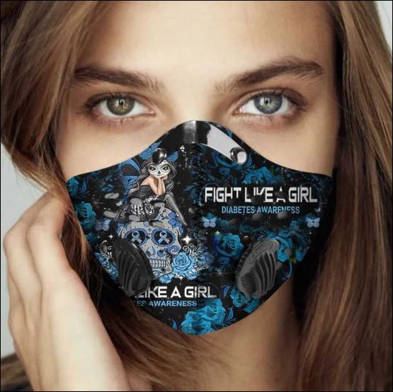 Caveira Mexicana girl activated carbon Pm 2.5 Fm face mask
