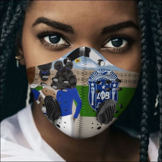 Zeta Phi Beta we can do it filter activated carbon Pm 2.5 Fm face mask