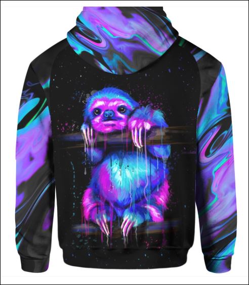 Sloth violet 3D hoodie, shirt