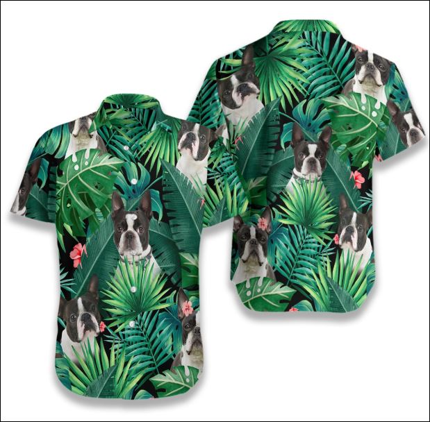 Boston Terrier Tropical hawaiian shirt