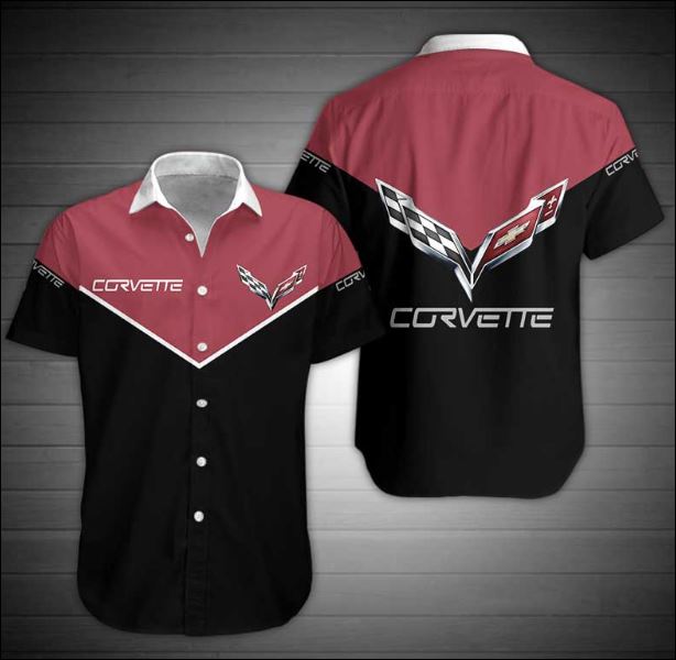 Corvette logo hawaiian shirt