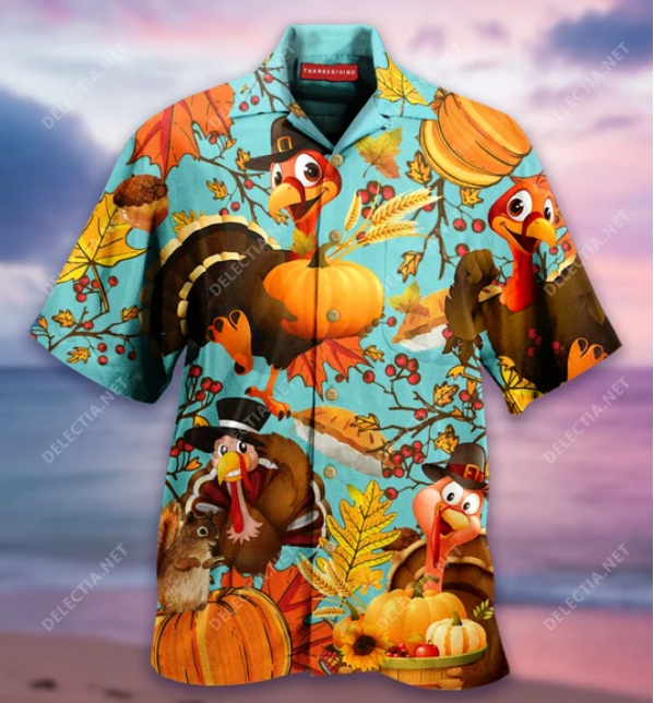 Thanksgiving turkey hawaiian shirt