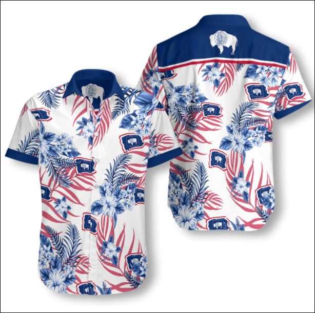 Wyoming tropical hawaiian shirt