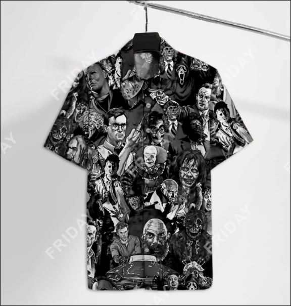 Horror movie characters hawaiian shirt