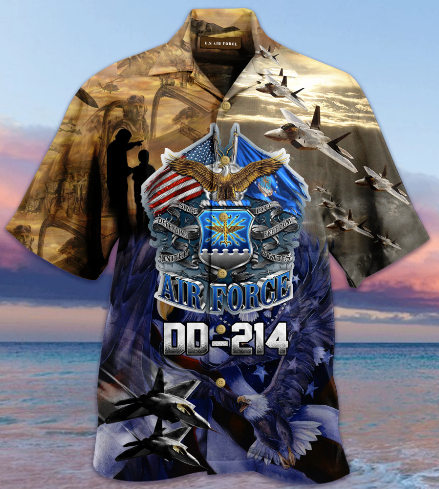 Air force DD-214 hawaiian shirt