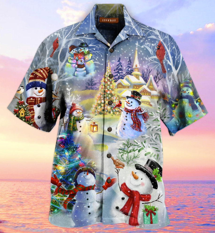 Christmas Snowman hawaiian shirt