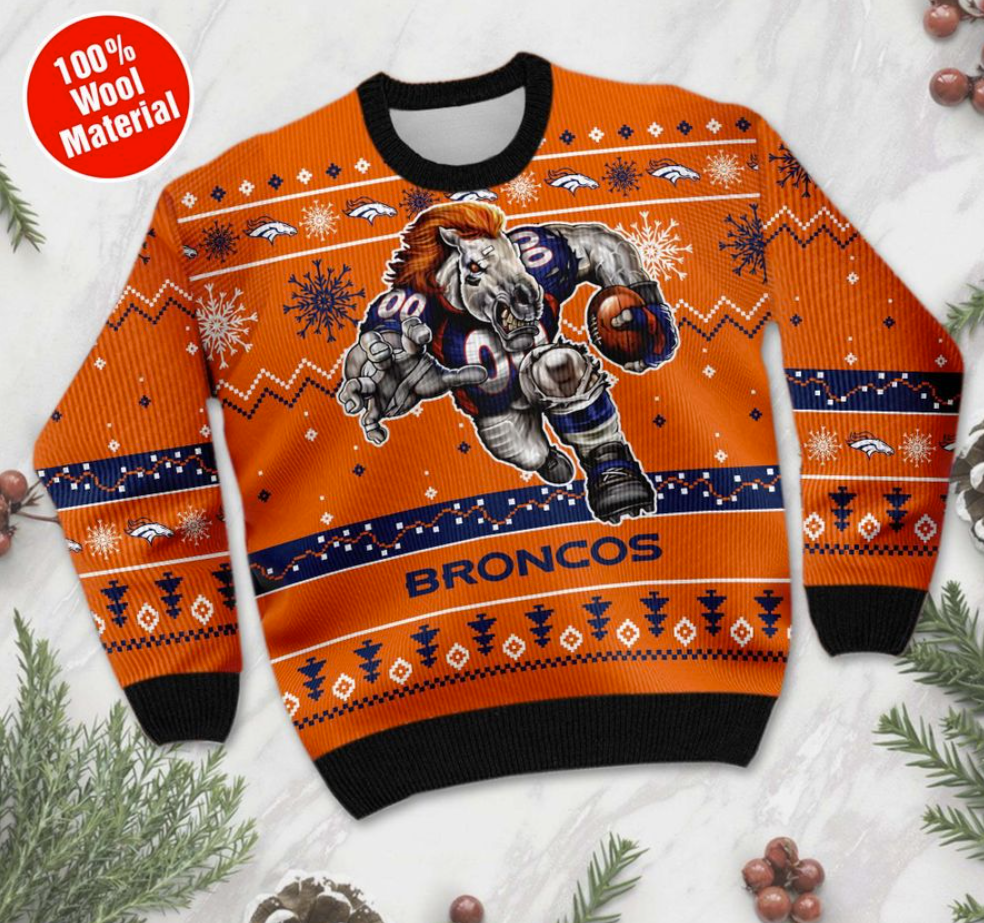 Denver Broncos ugly sweater