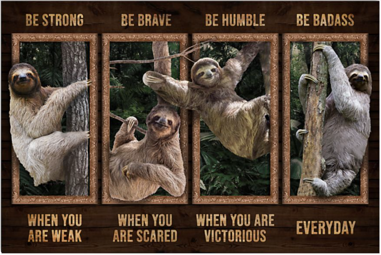 Pug be strong when you are weak be brave when you are scared poster