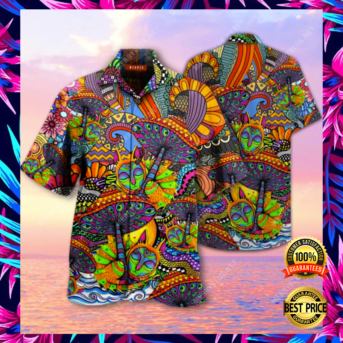 Hippie Mushroom hawaiian shirt