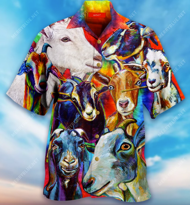 Colorful Goats hawaiian shirt