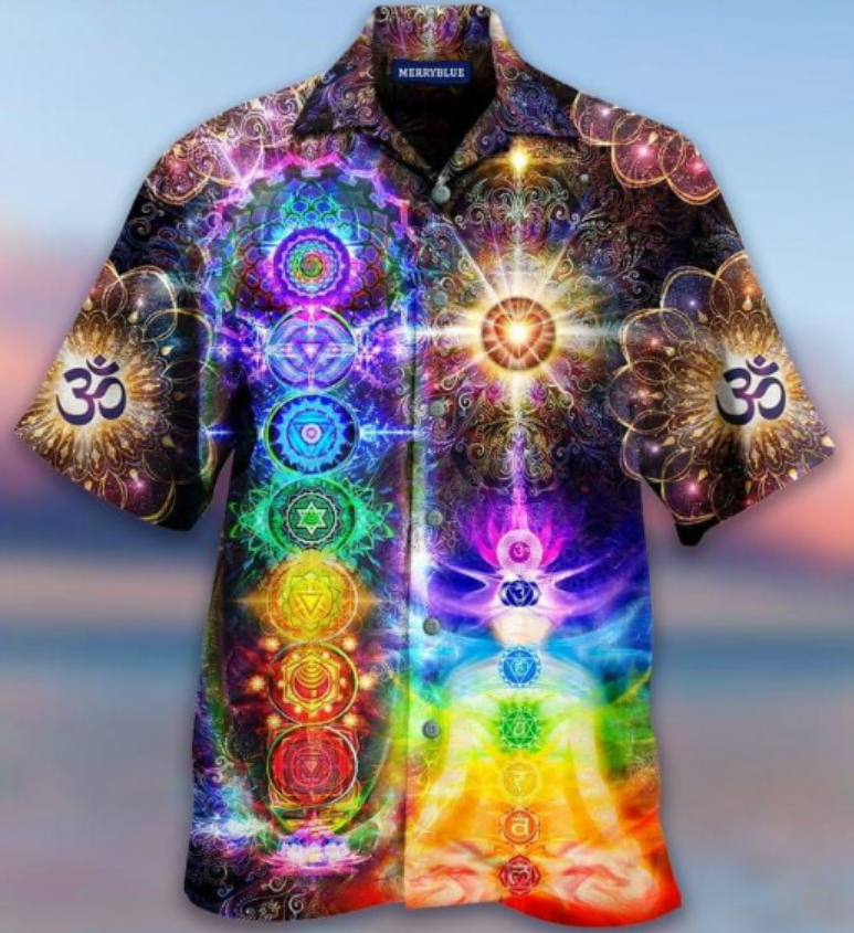 Mind and soul in a harmony Chakra hawaiian shirt