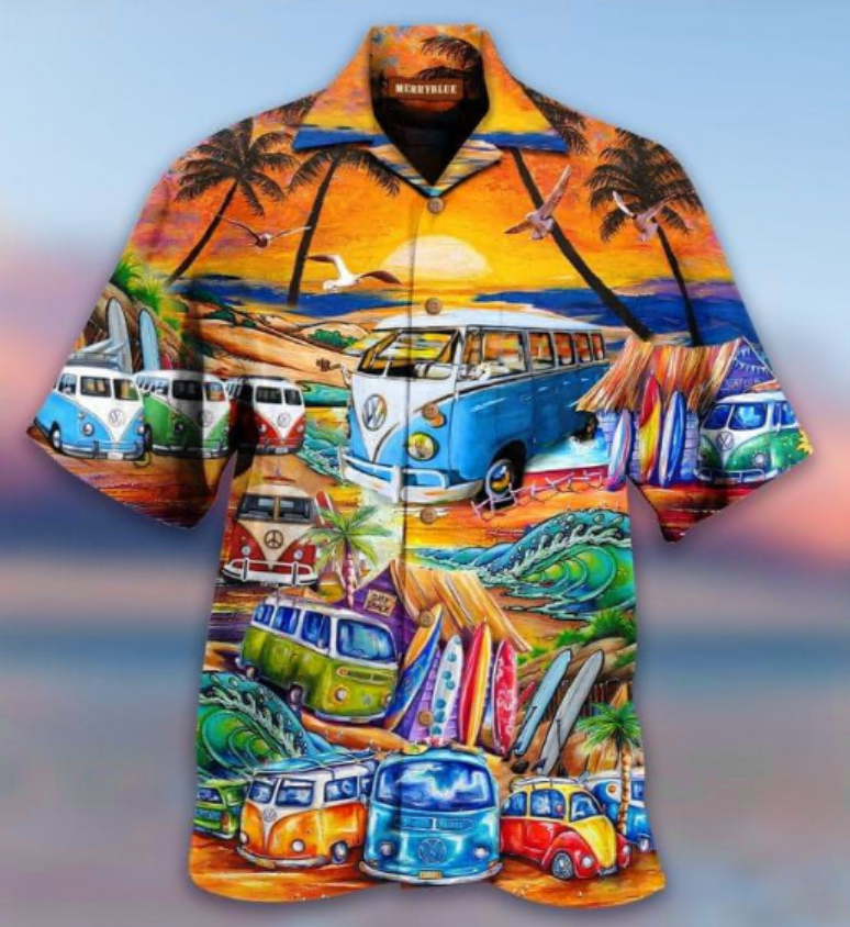 Volkswagen and into the ocean i go to lose my mind and find my soul hawaiian shirt