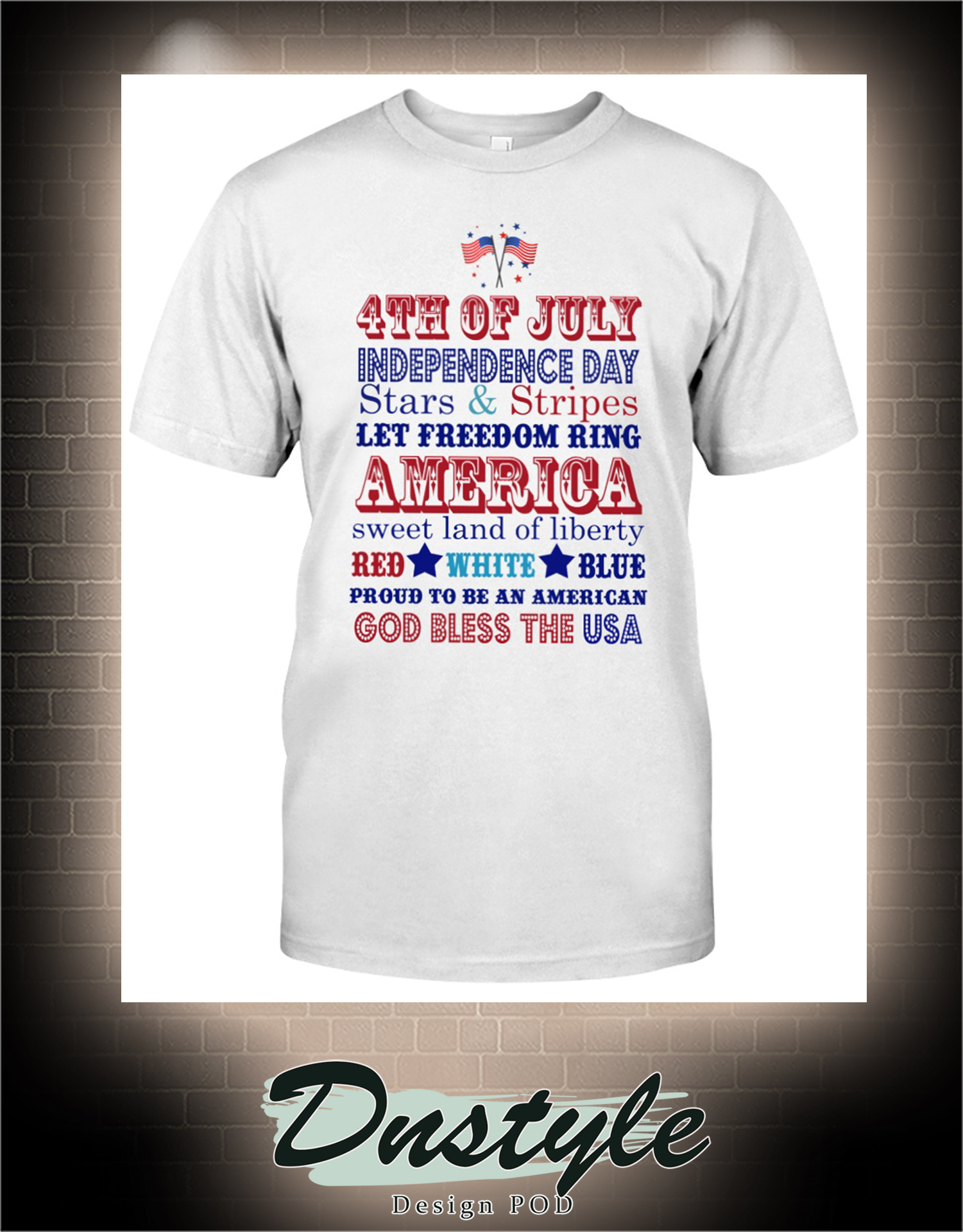 4th of july independence day stars and stripes let freedom ring america t-shirt