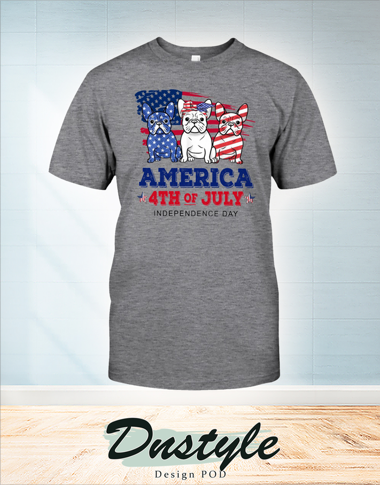 Frenchie america 4th of july independence day t-shirt