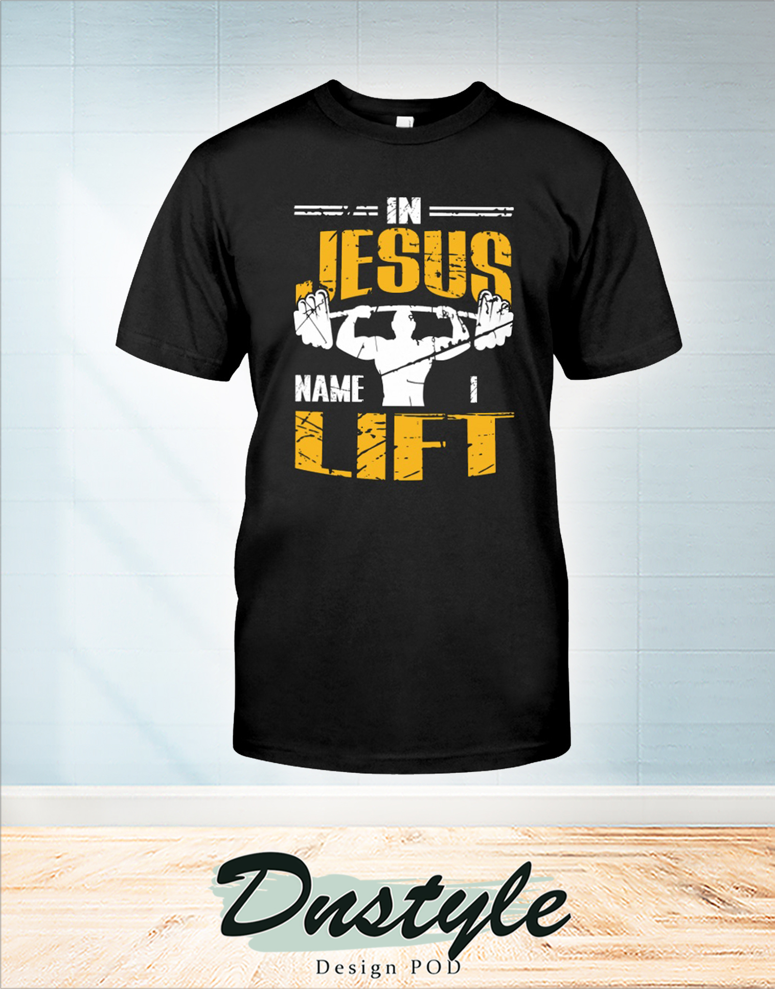 Jesus is my savior guitar is my therapy american flag 4th of july t-shirt