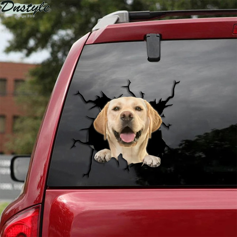 Schnauzer crack car decal sticker