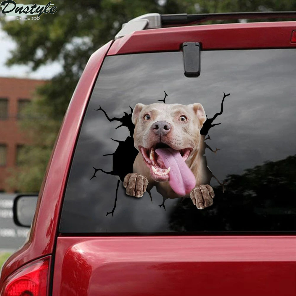 Dachshund crack car decal sticker