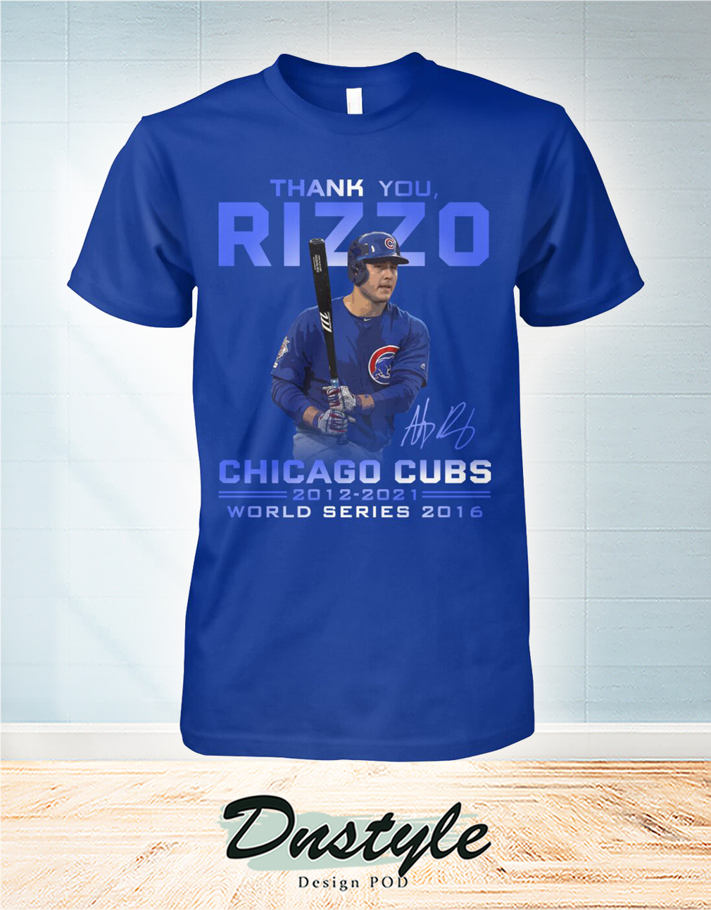 Thank you Rizzo signature chicago cubs world series 2016 shirt